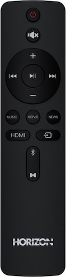 Horizon-Europe Soundbar 2.1 Bluetooth και HDMI 160W με Ασύρματο Subwoofer και Τηλεχειριστήριο Γκρι
