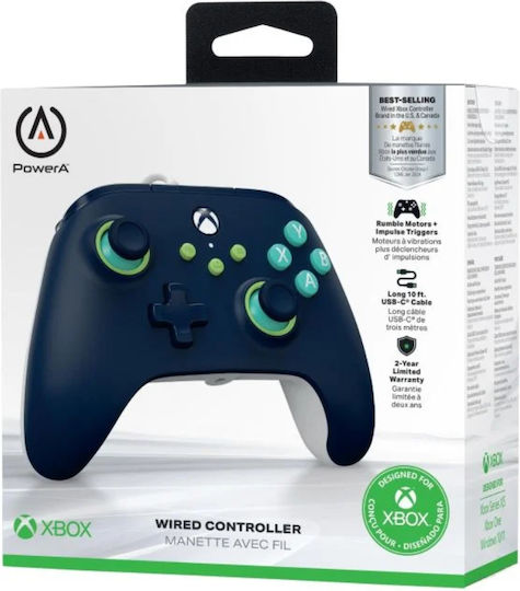 PowerA Wired Gamepad για Xbox Series Mariner Blue