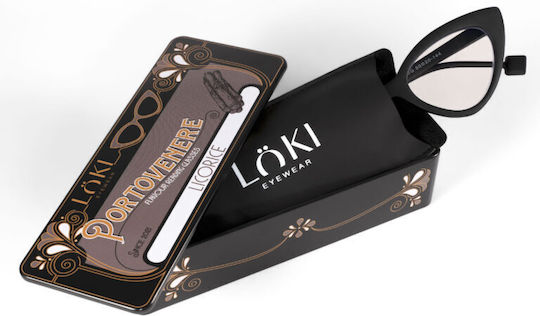 Loki Portovenere Damen Lesebrille +3.00 in Schwarz Farbe 42283