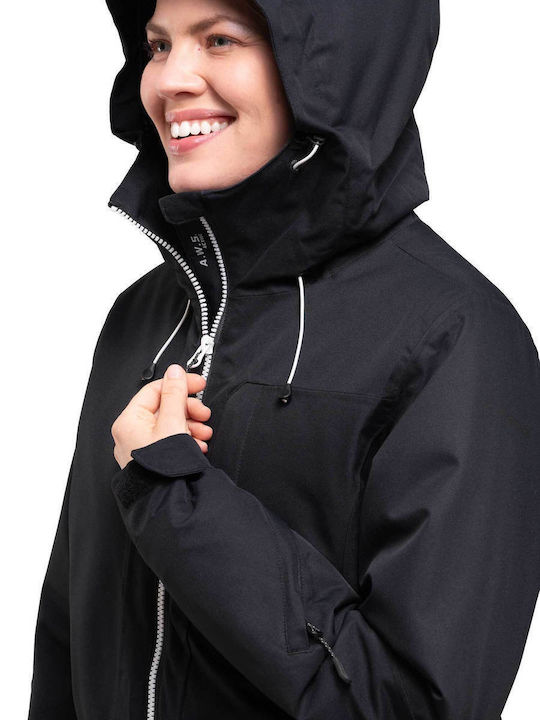 Icepeak Cathay 453229659-990 Женско Яке за Ски и Сноуборд Черен
