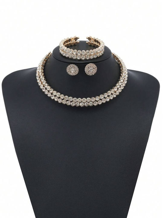 Σετ με Κολιέ , Σκουλαρίκια & Βραχιόλι
