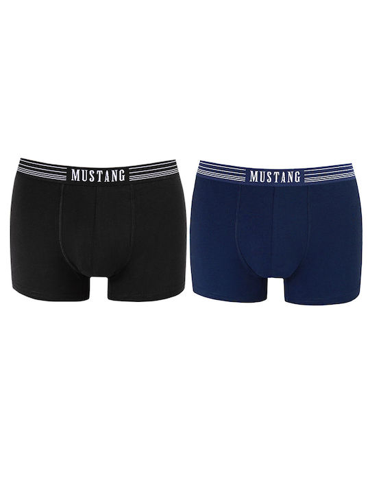 Mustang Men's Boxers Black/Blue 2Pack