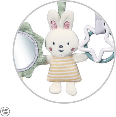 Babyono Αλυσίδα Κούνιας και Καροτσιού με Καθρέφτη Nature για Νεογέννητα