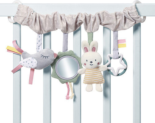 Babyono Αλυσίδα Κούνιας και Καροτσιού με Καθρέφτη Nature για Νεογέννητα