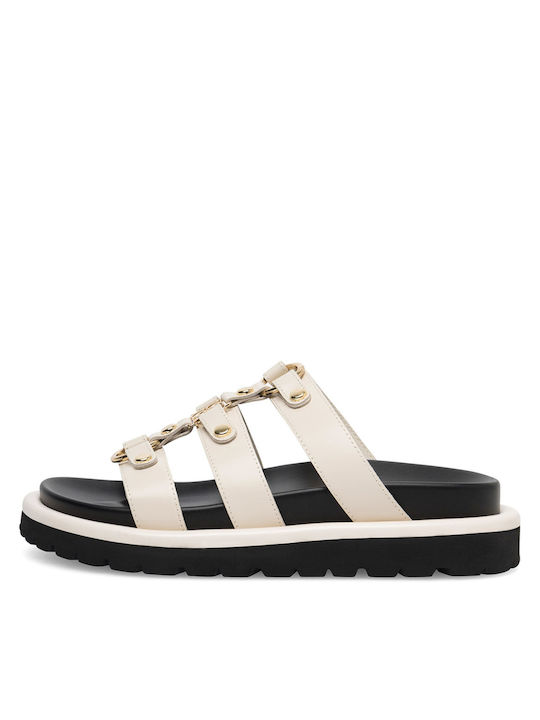 Flache Sandalen für Damen in Weiß Farbe