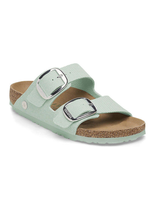 Birkenstock Arizona Big Buckle Women's Flat Sandals in Green Color Narrow Fit