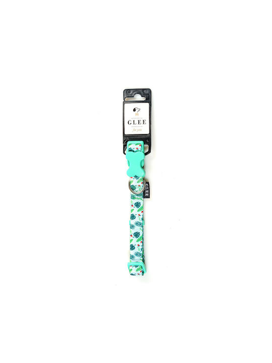 Glee Palm Leaf Hundehalsband in Türkis Farbe Mittel 20mm x 40 - 55cm