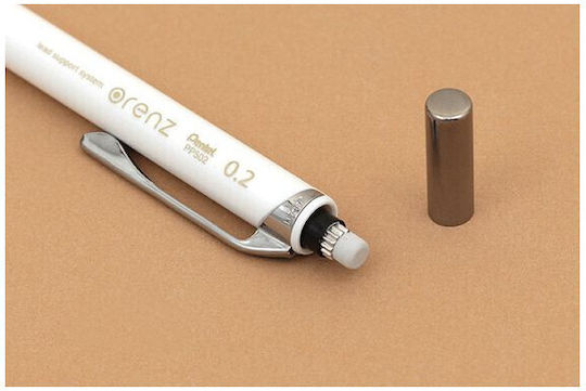 Pentel Orenz Μηχανικό Μολύβι Σχεδίου Πλαστικό 0.2mm 16τμχ Λευκό