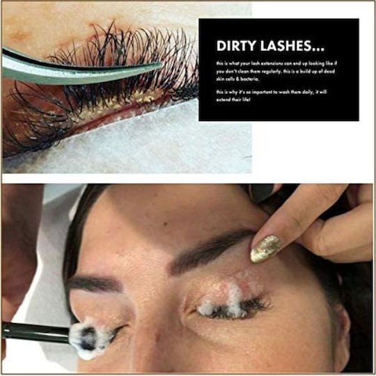 Compact Brush Cleaning Washing Eyelashes Face Nose Very Soft Bristles 10 Cm White Gold