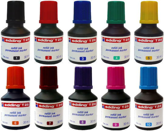 Edding Ανταλλακτικό Μελάνι για Μαρκαδόρο Μαύρο 30ml