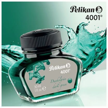 Pelikan 4001 Резервно мастило за писалка в Зелен цвят 30ml 30мл