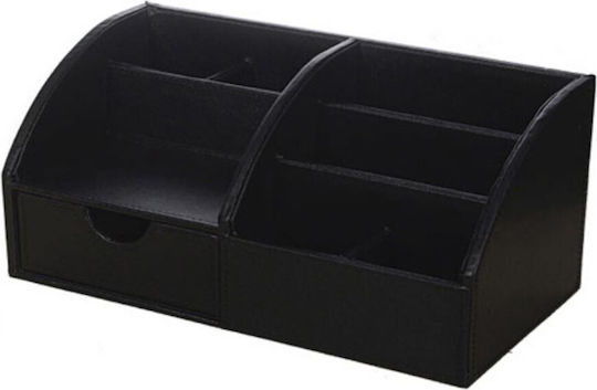 Leather Desk Organizer in Black Color 1pcs 29x15x14cm