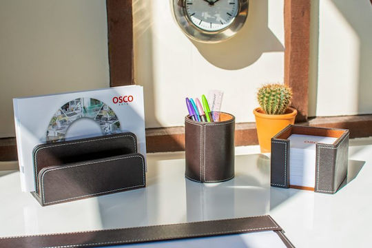 Leather Paper Holder in Brown Color 1pcs 11.5x8x11.5cm