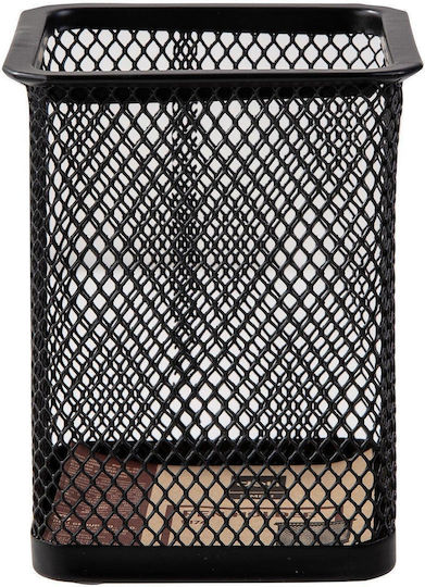 Metallic Pencil Holder in Black Color 1pcs 8x9x9cm