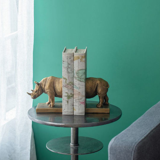 Κεραμικός Βιβλιοστάτης Rhino σε Καφέ Χρώμα 10.5x15.5x25.5εκ. 2τμχ