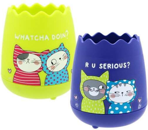Plastic Pencil Holder 1pcs 10x7x8cm (Μiscellaneous Designs/Colors)