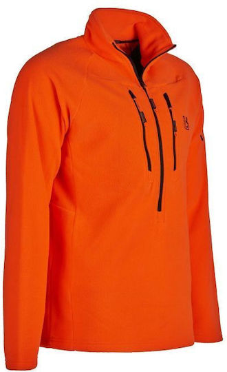Univers Πουλόβερ Fleece σε Πορτοκαλί χρώμα