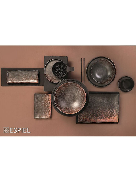 Espiel Sunset Melamine Πιατέλα Σερβιρίσματος Ορθογώνια Μελαμίνης Καφέ 37x26εκ. 2τμχ