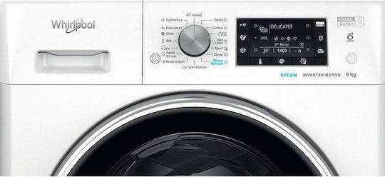 Whirlpool Waschmaschine 9kg mit Dampftechnologie 1400 Umdrehungen FreshCare+ FFD 9489 BCV EE