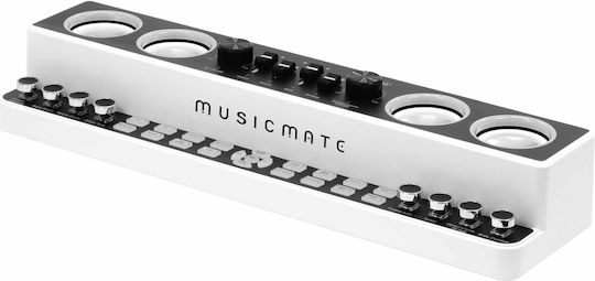 MusicMate Ηχείο Karaoke με Ασύρματα Μικρόφωνα και Εφέ Φωτισμού SonicPulse Λευκό