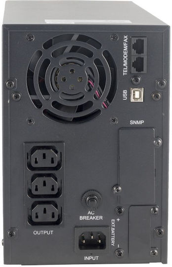 IPS TS1-LI-1K0-MC-LCD UPS Line-Interactive 1000VA 800W με 3 IEC Πρίζες