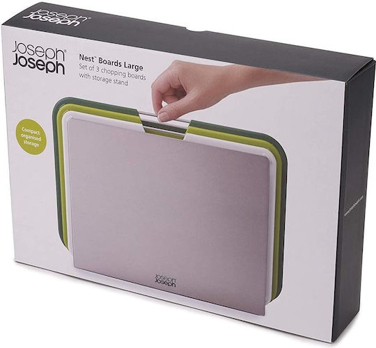 Joseph Joseph Σετ Επιφάνεια Κοπής Πλαστική Πράσινη 35.5x25.9cm 3τμχ