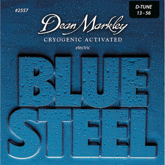 Dean Markley Blue Steel Electric Guitar Strings Set Steel for Electric Guitar 13 - 56 D-Tune