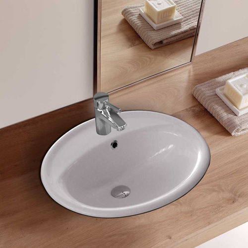 Serel Επικαθήμενος Νιπτήρας Πορσελάνης 58x49cm White Serel Επικαθήμενος Νιπτήρας Πορσελάνης 58x49cm White