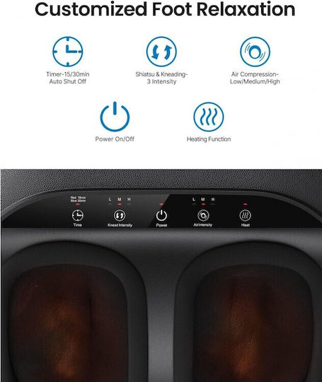 Renpho Massage Device Shiatsu for the Legs with Heating Function Black