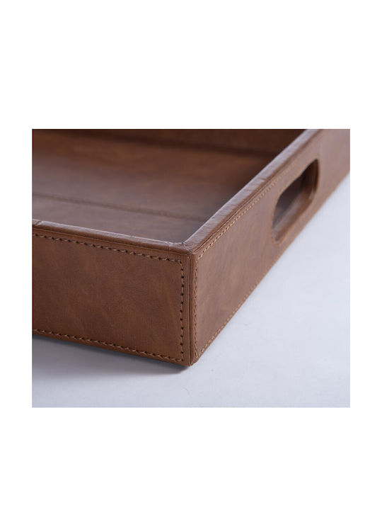 Nef-Nef Homeware Rectangular Serving Tray in Brown Color 30x50x5cm 1pcs