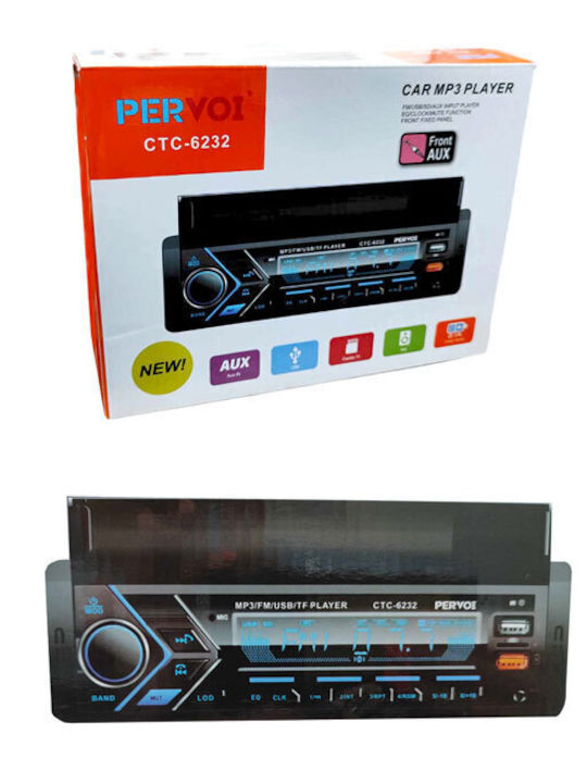 PerVoi Ηχοσύστημα Αυτοκινήτου 1DIN (Bluetooth/USB)