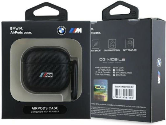 BMW PU Carbon M Collection AirPods 4 Hülle Schwarz