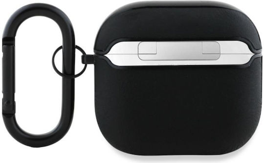 BMW Hülle Leder mit Haken in Silber Farbe für Apple AirPods 4