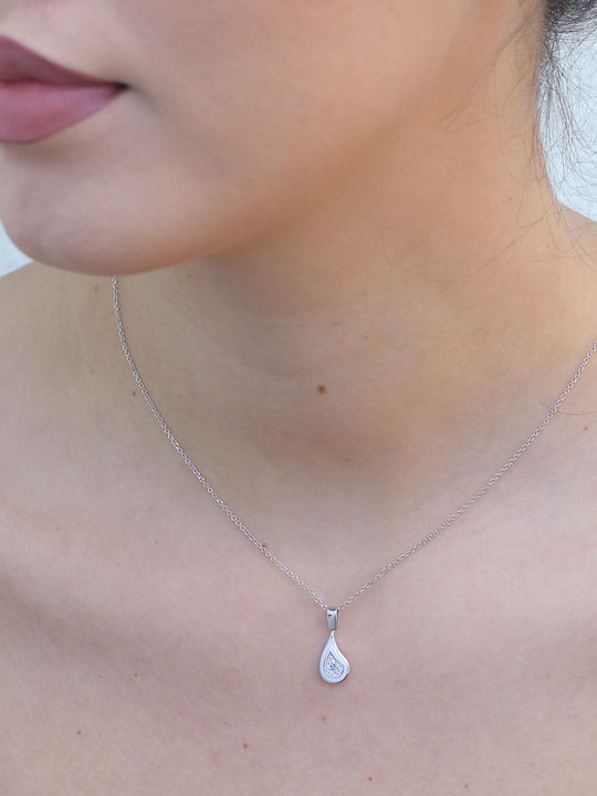 Weißgoldenes Auge Charm aus 9K
