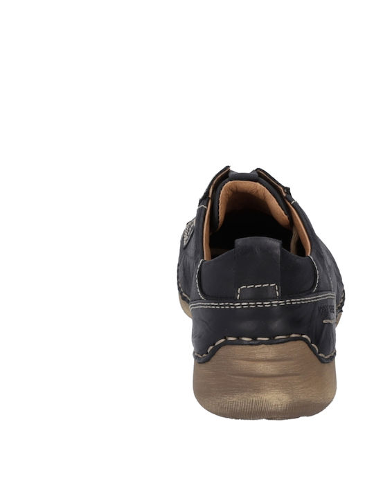 Δερμάτινα Γυναικεία Oxfords σε Μαύρο Χρώμα