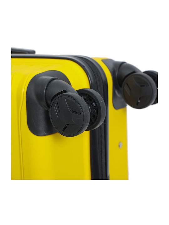 Amber Hard Yellow Suitcases With 4 Wheels Set Of 3 Pieces