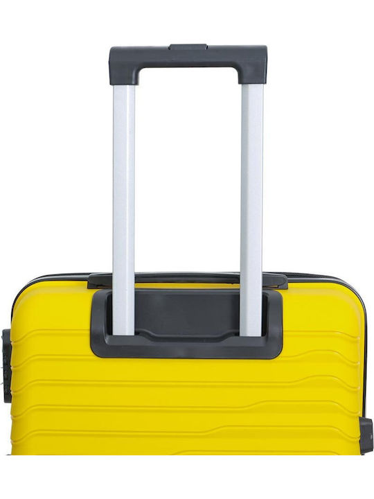Amber Hard Yellow Suitcases With 4 Wheels Set Of 3 Pieces