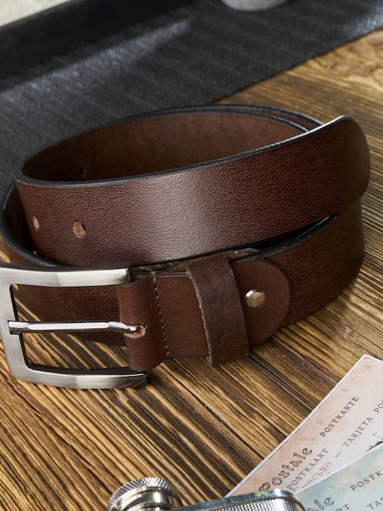 Herren Gürtel Leder Braun