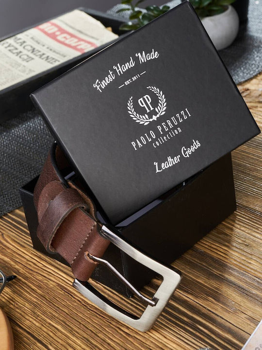 Herren Gürtel Leder Braun