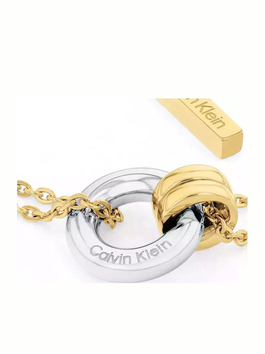Calvin Klein Γυναικείο Βραχιόλι από Ατσάλι Επιχρυσωμένο 18cm