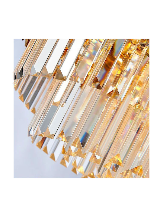 Toolight Πολυέλαιος με Κρύσταλλα Χρυσός OSW-52100