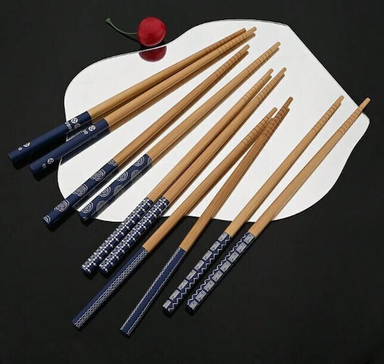 5 Χ Σετ Chopsticks Ξύλινα Spices Bazaar