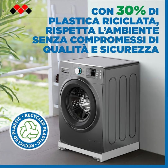 Meliconi Wash 656146 Base For Washer/Dryer made of Plastic with Wheels 1pcs