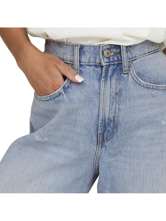 Hoch tailliert Damenjeans in Gerader Linie Blue, Light Blue