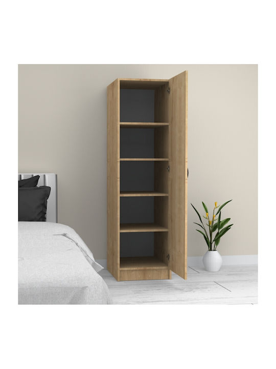 Single Door Wardrobe Victoria Natural Beech 50x60x181cm