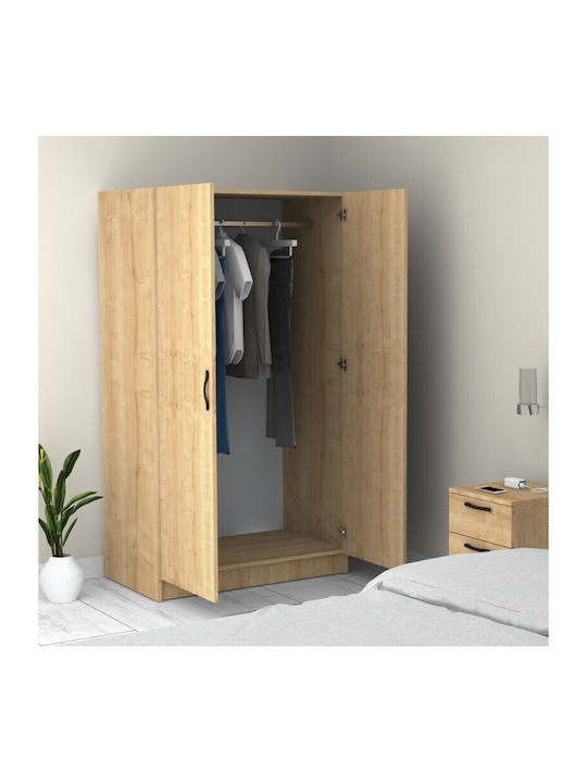 Doppeltür Kleiderschrank Victoria Natural Beech 100x60x181cm