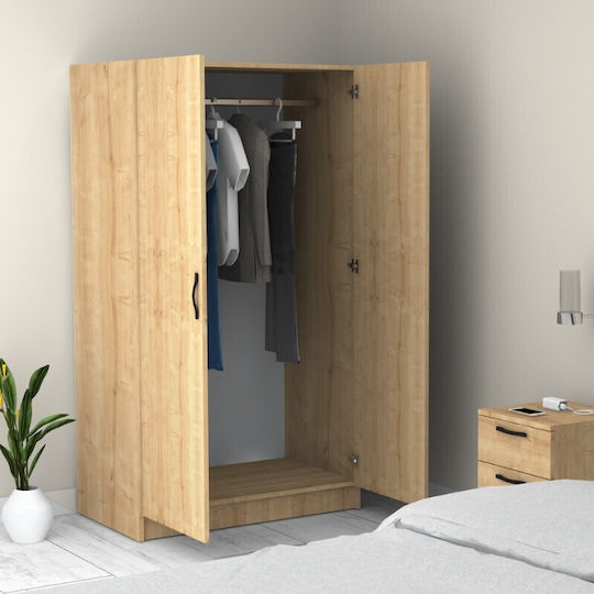 Ușă dublă Dulap de Haine Victoria Natural Beech 100x60x181cm