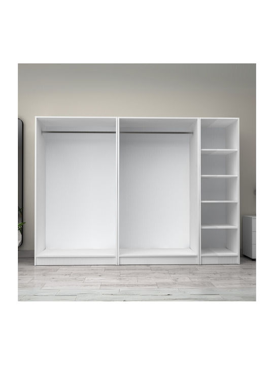 Fünf Türen Kleiderschrank Victoria White 250x60x181cm