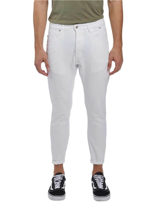 Gabba Men's Jeans Pants Elastic Baggy White