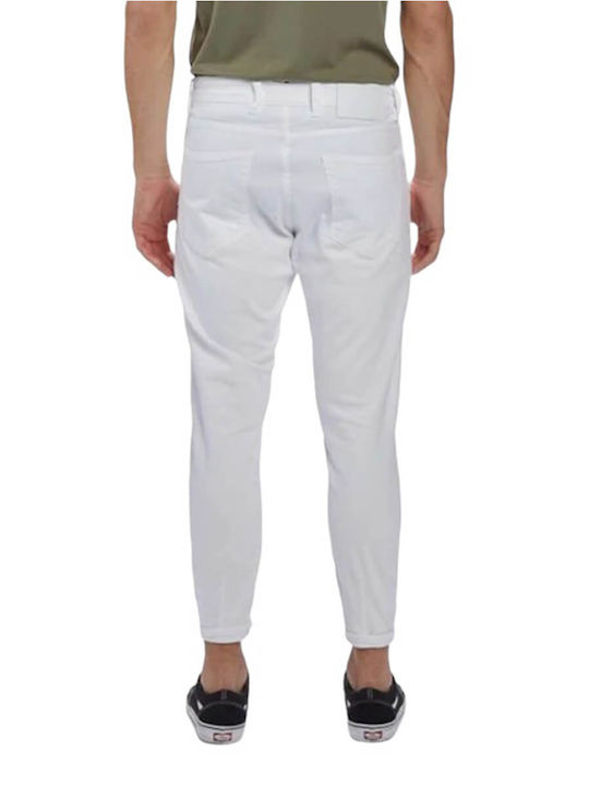 Herren Jeanshose Elastisch White